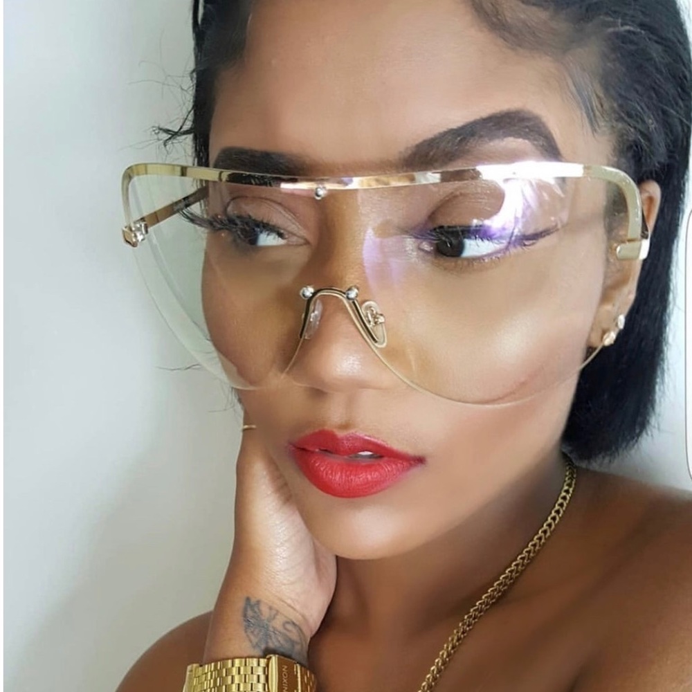 Oversized Clear Frames